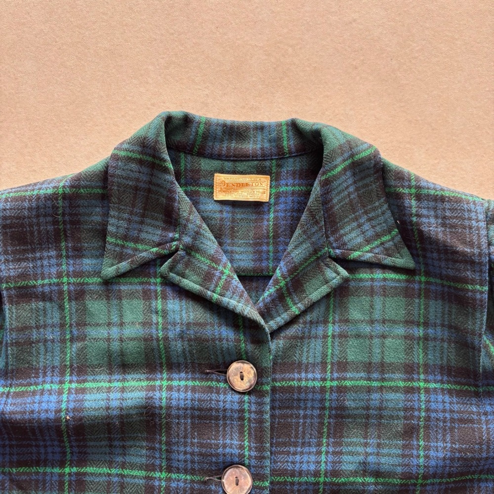 1940s/50's Pendleton‎ Pure Wool Plaid Shirt Jacket '49er - Picture 5 of 5